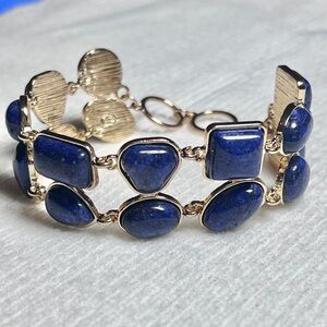 Lapis and Gold Bracelet